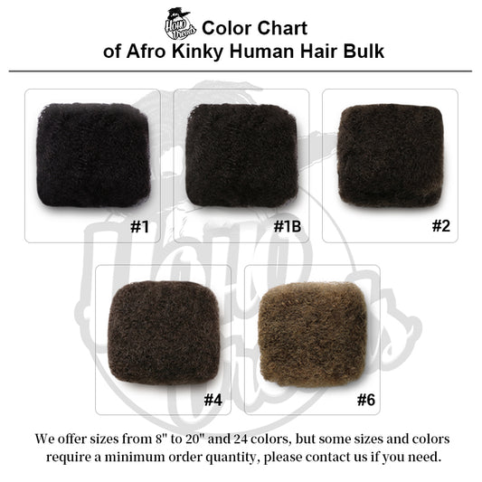 (Dark color) Afro Kinky Bulk Human Hair (1 bundles/ pack)
