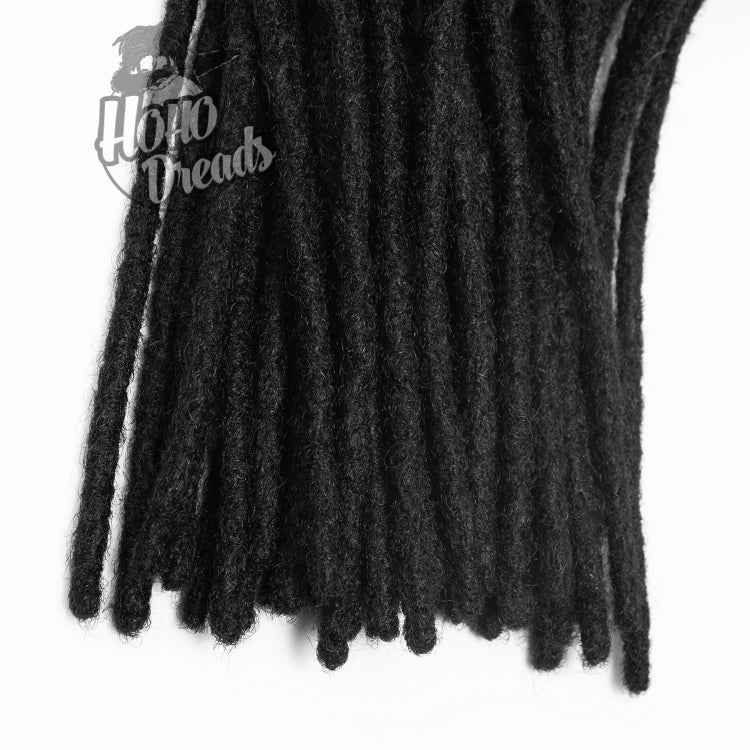 Natural black Permanent Handmade Human Hair Dreadlock Extensions
