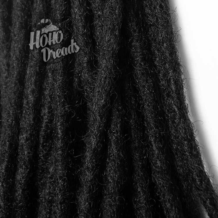 Natural black Permanent Handmade Human Hair Dreadlock Extensions