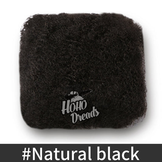 18 inches / Natural Black Afro Kinky Human Hair Bulk for Dreadlocks