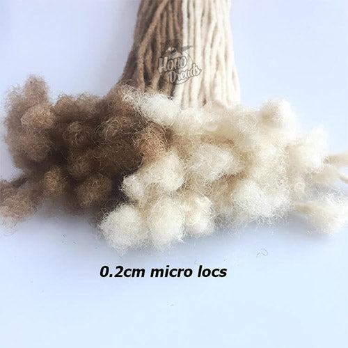 0.2cm / Handmade with 100% Human Hair 0.2cm Micro Locs Extensions