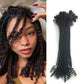 （Natural black）Human Hair Loc Extensions With Curly Ends
